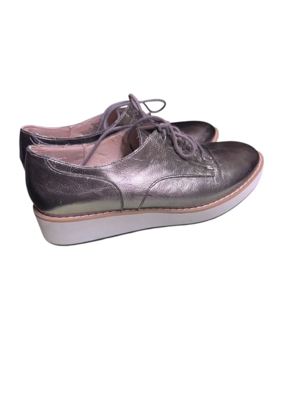 Steve Madden Women’s Metallic Platform Lace-Up Sneakers